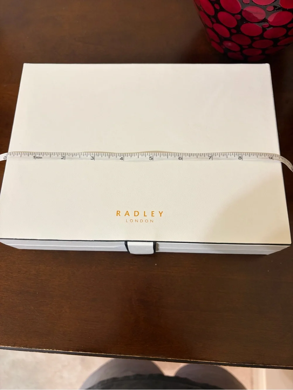 Radley London NWT White Jewelry Box Magnetic Close Ring Necklace Organizer